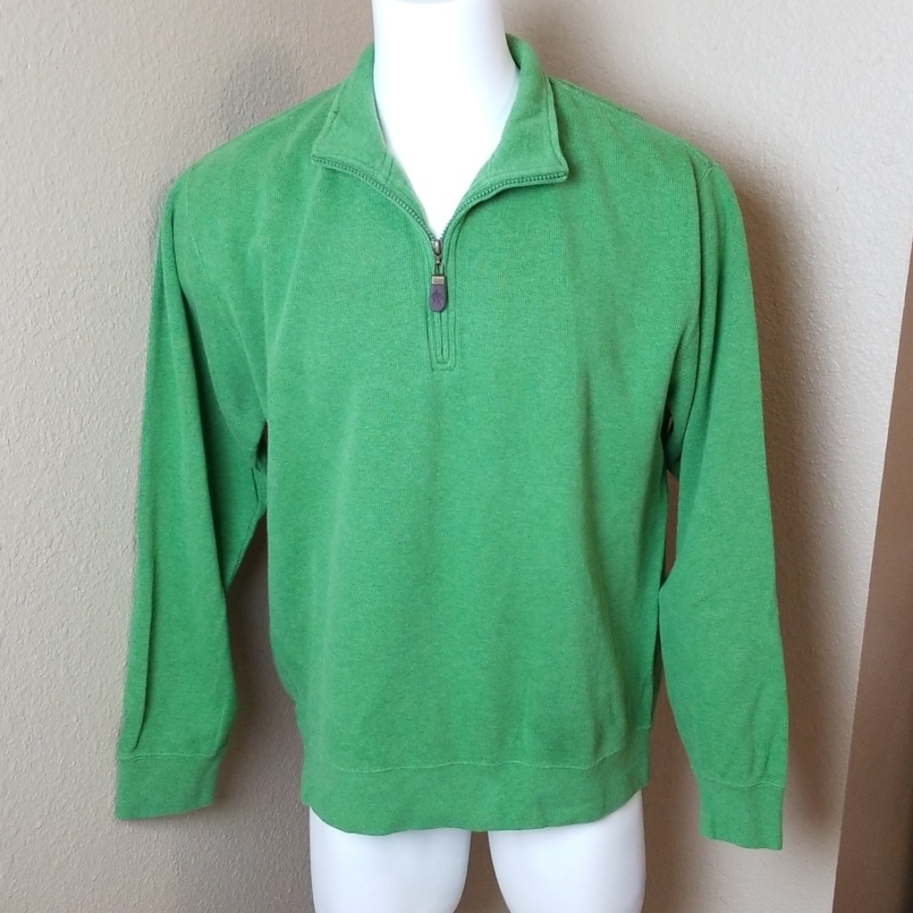 Orvis Green Partial Zip Pullover
